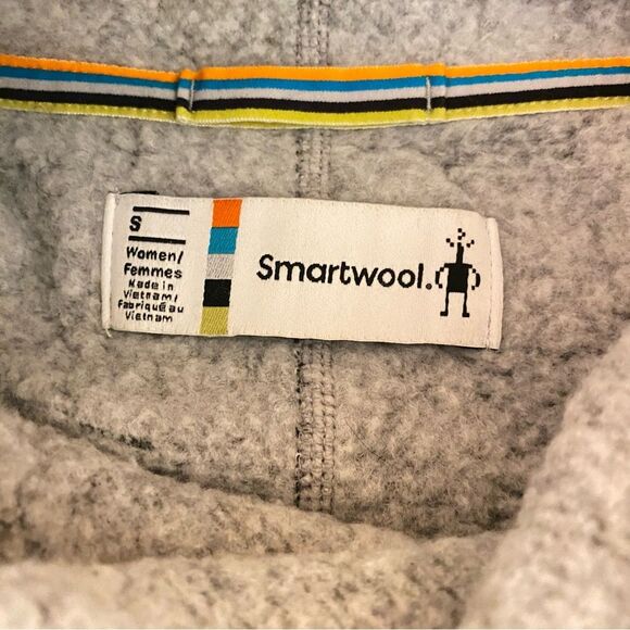 Smartwool Hudson Trail Pullover Gray Fleece Sweater Womens Size Small Wool Blend - Picture 4 of 6